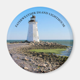 Imã Fayerweather Island Lighthouse CT Round Magnet