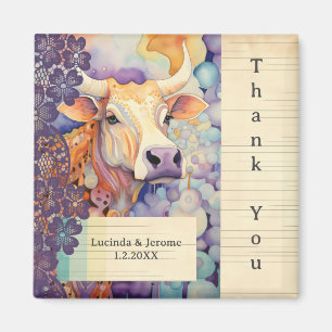 Imã Fazenda Casamento Ox Vaca Obrigado