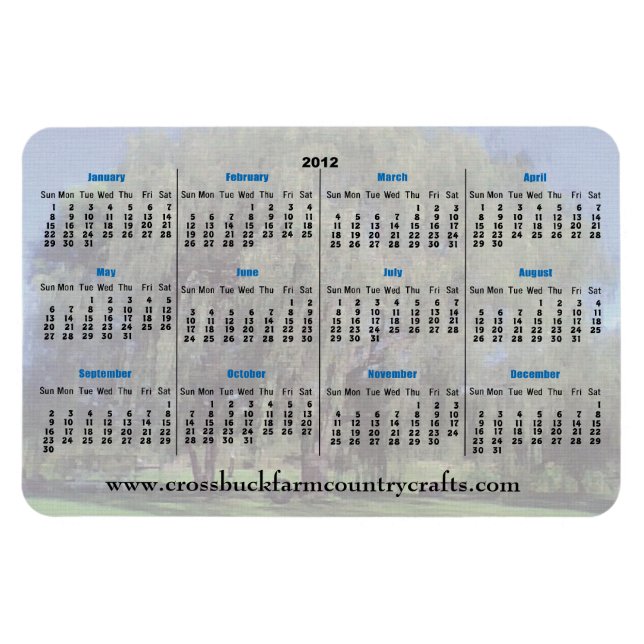 Ímã Fazenda Cruzada 2012 - Magnets Calendário (Horizontal)