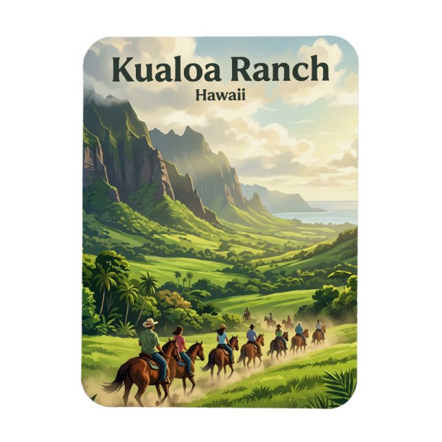 Ímã Fazenda Kualoa no Havaí (Vertical)