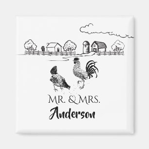 Imã Fazenda personalizada do Sr. e da Sra. Chickens