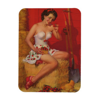 Ímã Fazenda Rapariga Vintage Pin Up Girl
