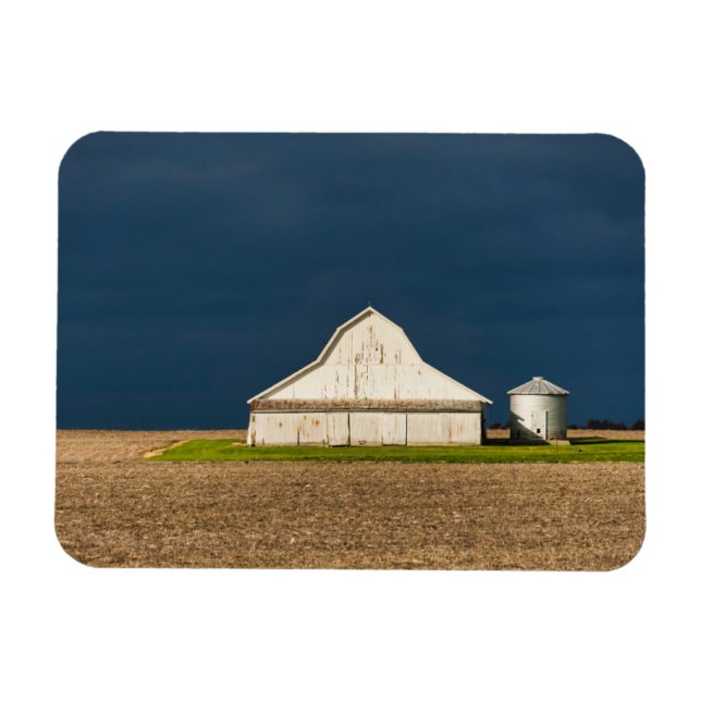 Ímã Fazendas | White Barn & Silo (Horizontal)