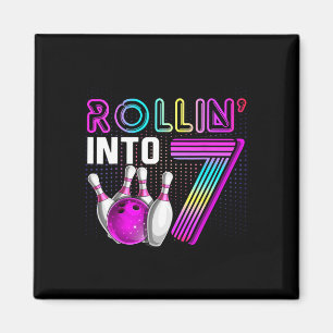 Imã Fazendo 7 Aniversário de Boliche 7º Aniversário