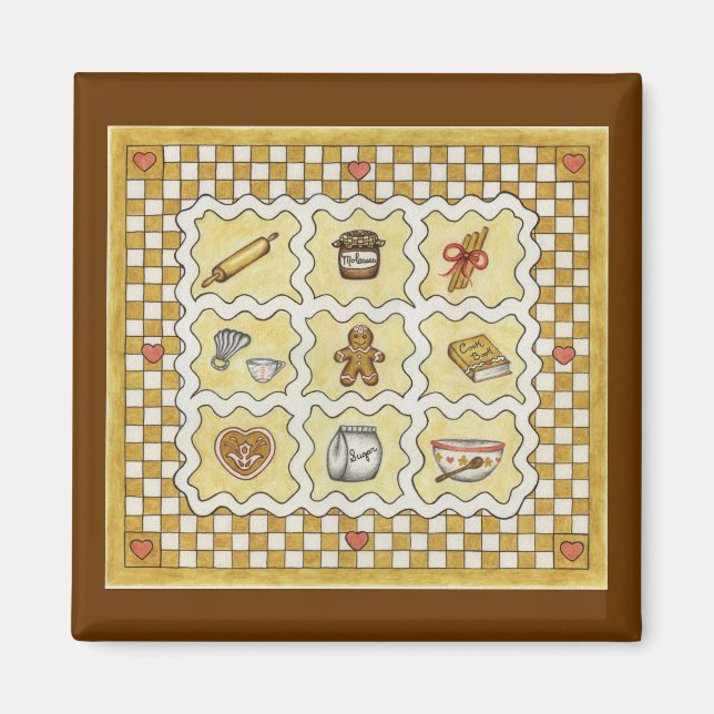 Imã Fazer Gingercake da cozinha (Frente)