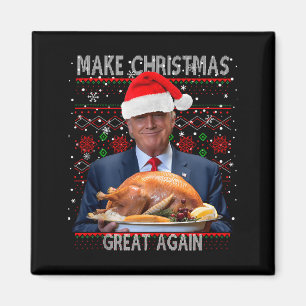 Imã Fazer o Natal Grande Novamente Trump Pijama Camise