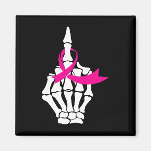 Imã Fck Break Cancer Médio Finger Fita Rosa Fita Aware
