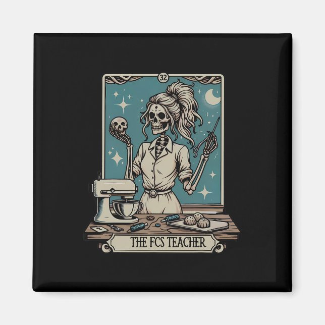 Imã Fcs Professora Skeleton Halloween Family E Consumi (Frente)