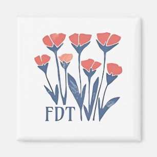 Imã FDT Floral Wreath Feminina Subtil Boho Anti-Trump