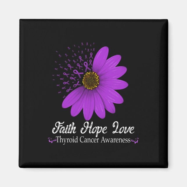 Imã Fé de consciência cancer Esperança Ama Fita Roxa (Frente)