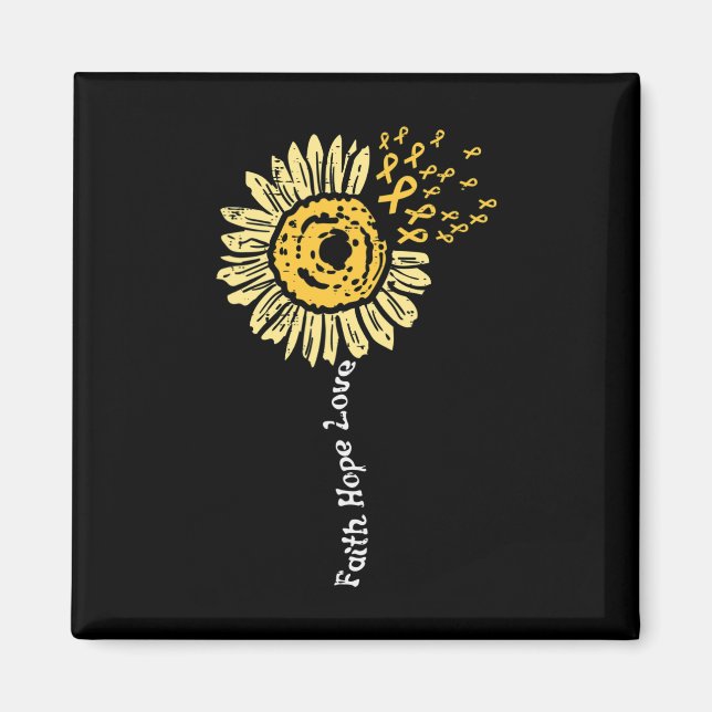 Imã Fé de Fé de Fé de Cancer de Sunflower (Frente)