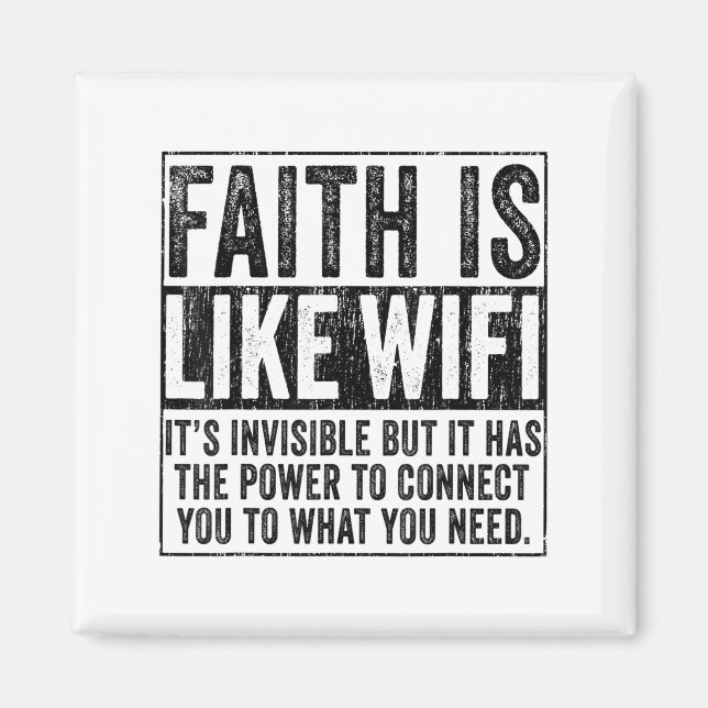 Imã Fé É Como Deus Wifi Jesus Cristão Religioso F (Frente)