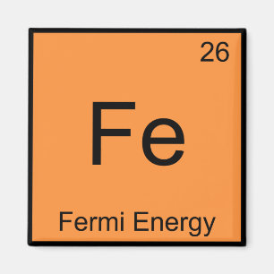 Imã Fe - Energia de Fermi Símbolo de Elemento de Quími