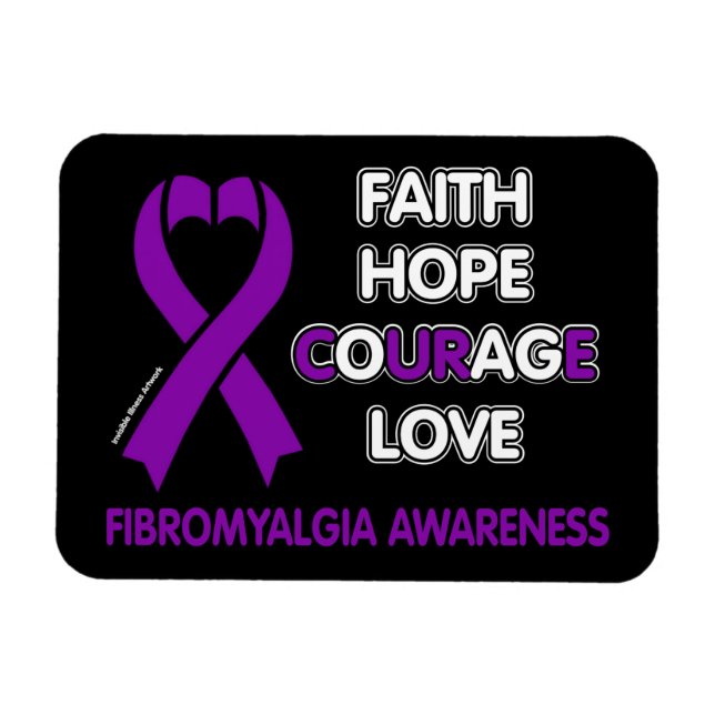 Ímã Fé Esperança Coragem Amor... Fibro (Horizontal)