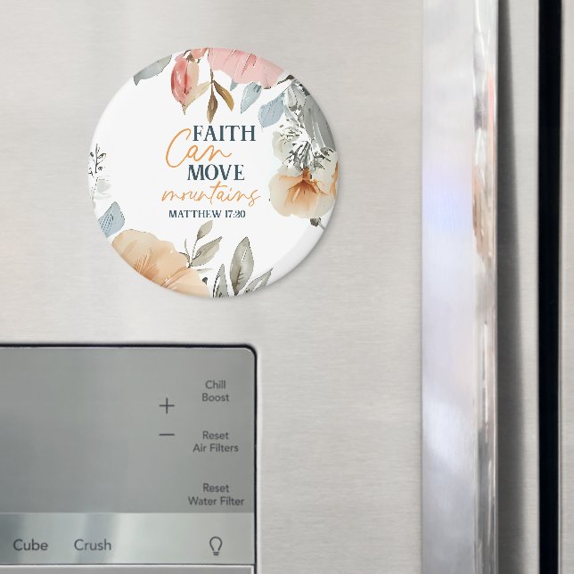 Imã Fé Floral Pode Mover Montanhas (In Situ (Fridge))