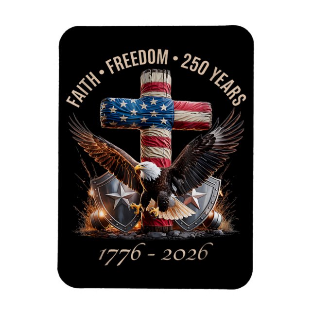 Ímã Fé Liberdade 250 Anos (Vertical)