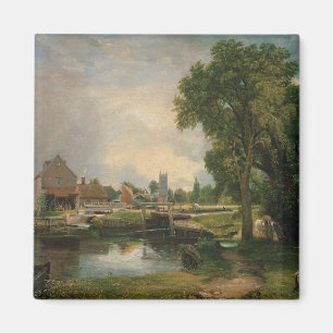 Imã Fechamento de John Constable   Dedham e moinho,