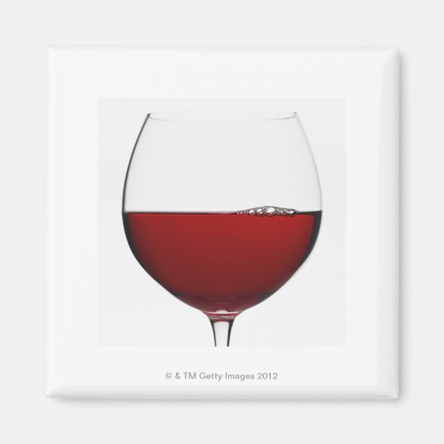 Imã Fechar o copo de vinho tinto em branco (Frente)