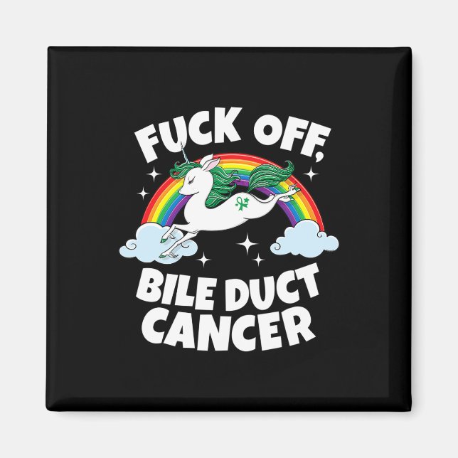 Imã Feche A Citação Do Cancer Bile Duct Com O Unicorn  (Frente)
