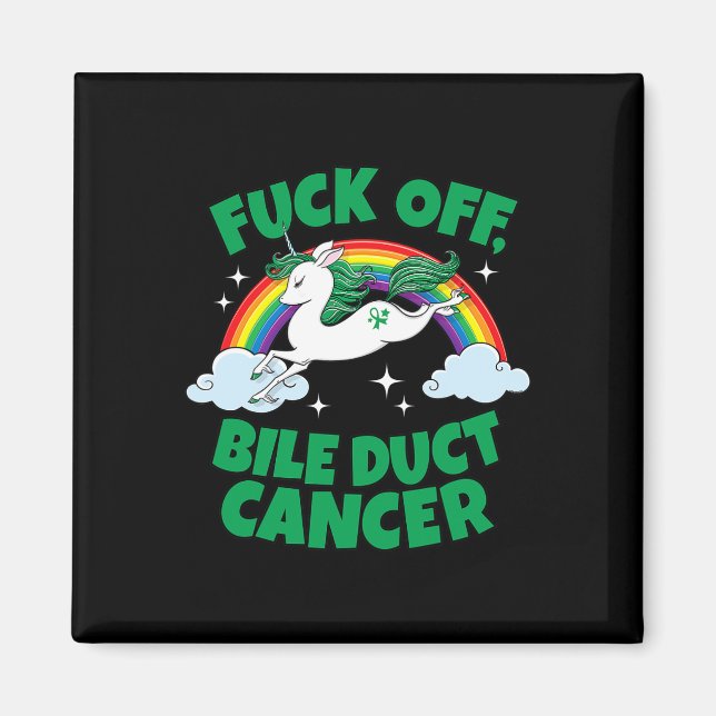 Imã Feche A Citação Do Cancer Bile Duct Com O Unicorn  (Frente)