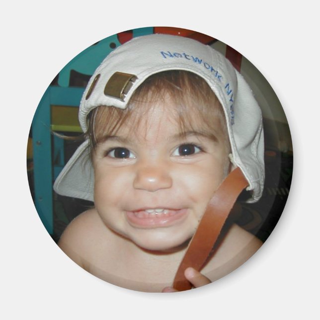 Imã Feche e feche o ímã de fotos personalizado (Frente)