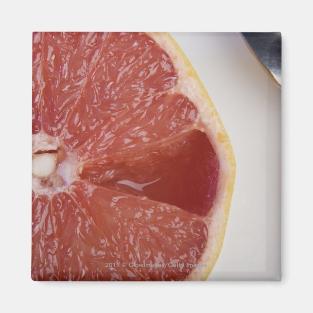 Imã Fecho de uma fatia de laranja e colher (Frente)