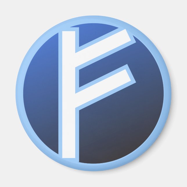 Imã Fehu Feoh Rune (Frente)