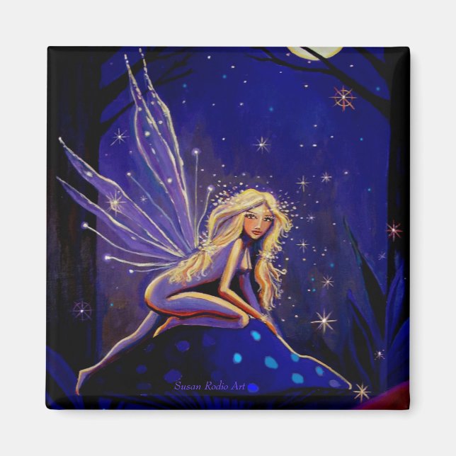 Imã Feira de Lua Mágica - Magneta de Arte Fada (Frente)