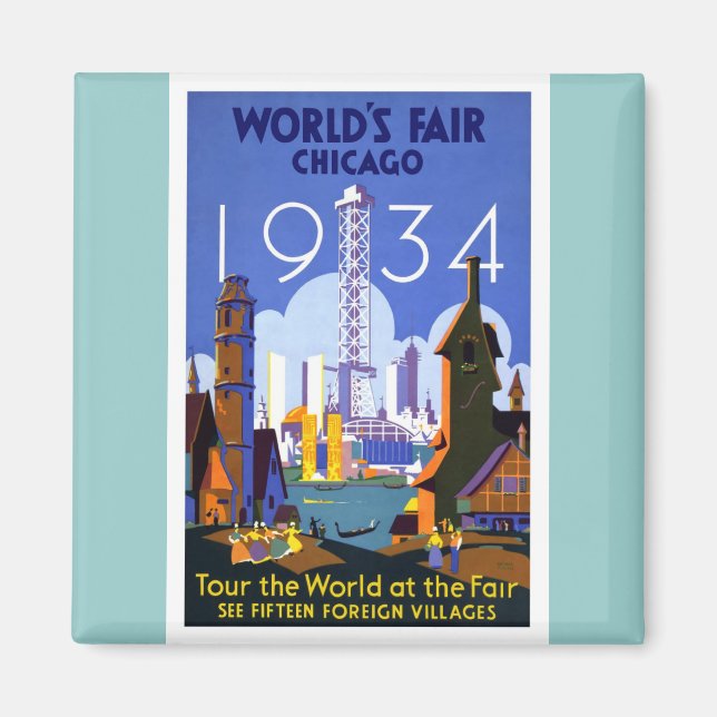 Imã Feira Mundial de Chicago de 1934 (Frente)