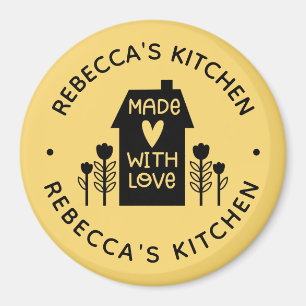 Imã Feita Com A Cozinha Amarelo Com Amor