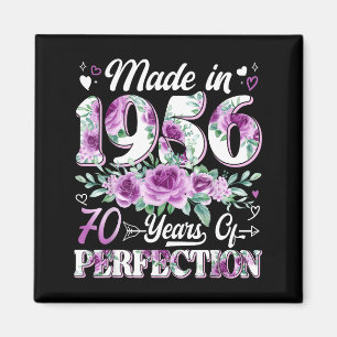 Imã feita de 70 anos em 1956 floral 70º aniversário mu