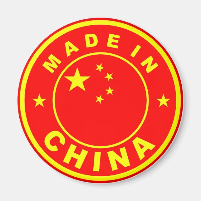 Imã feito com o carimbo do país da china (Frente)