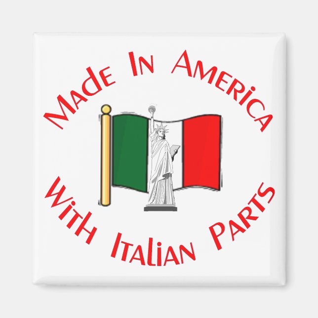Imã Feito em americano com o Magnet de Partes Italiana (Frente)