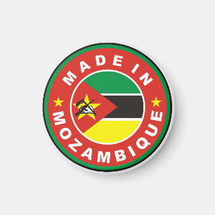 Imã feito na etiqueta do produto da bandeira de país