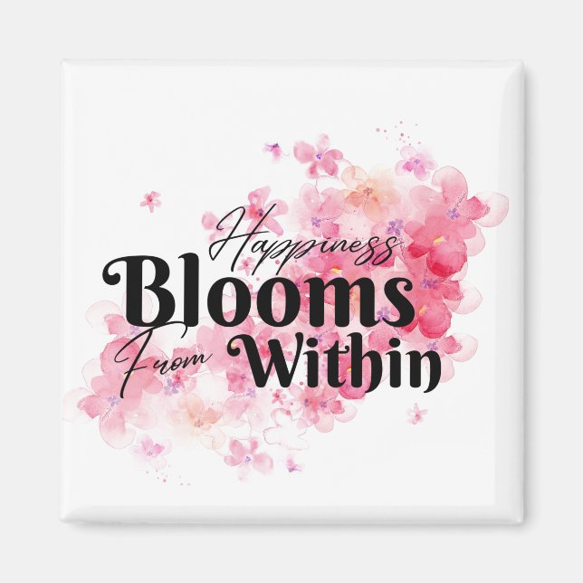 Imã Felicidade Bloomia de Dentro (Frente)