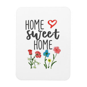 Ímã Felicidade Citação Lar Flores De Casa Doces