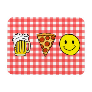 Ímã Felicidade da pizza da cerveja