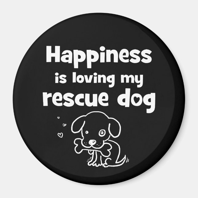 Imã Felicidade É Amar Meu Cachorro De Emergência (Frente)