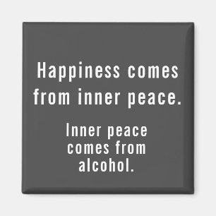 Imã Felicidade Engraçada Definição de Álcool Cinza e B