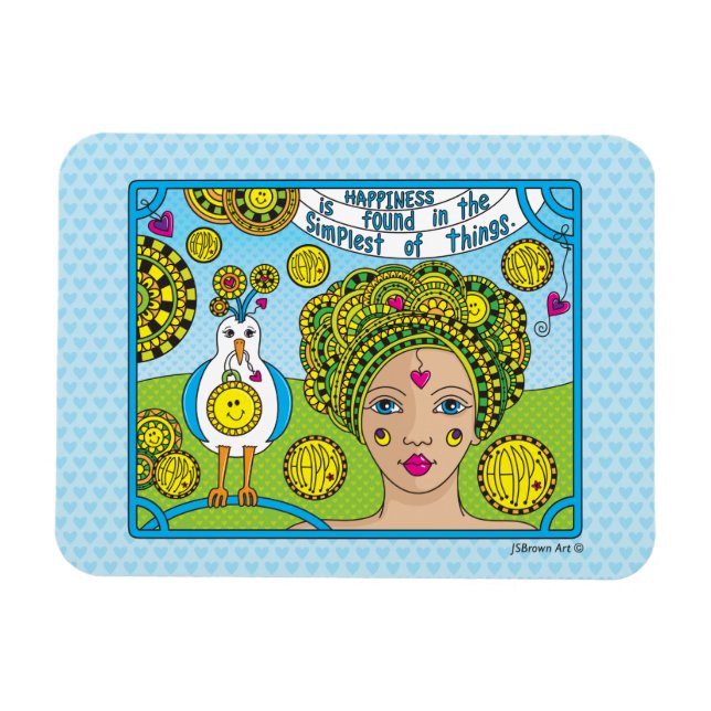 Ímã Felicidade_Magnet flexível 6"x4" (Horizontal)