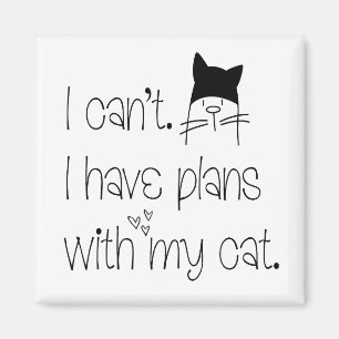 Imã Feline Engraçado Desculpe, não posso ter planos co