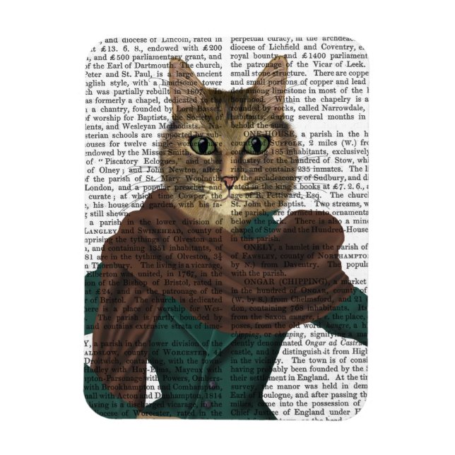 Ímã Feline Fashionista (Vertical)