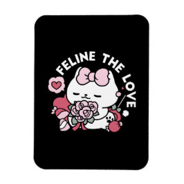 Ímã Feline o Amor - Design de Gato do Namorados