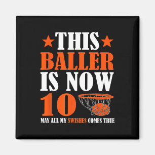 Imã Feliz 10º Aniversário, 10 anos, basquete, 10º Bi