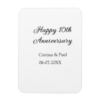 Feliz 10º aniversário, simples nome de casamento m