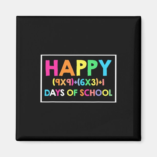 Imã Feliz 100 Dias De Escola De Diversão De Matemática (Frente)