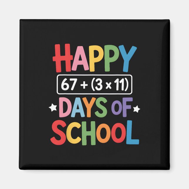 Imã Feliz 100 Dias De Escola Equação Matemática 100º D (Frente)