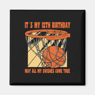Imã Feliz 12 de aniversário de 12 anos Bysketbyll 12 B
