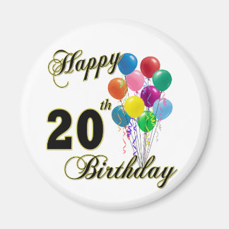 Imã Feliz 20 Aniversário Presente e Roupa de Aniversár