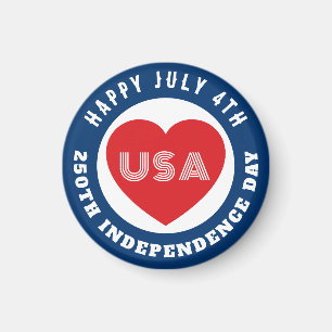 Imã Feliz 250º Dia da Independência 4 de julho Amor EU